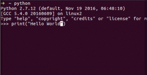 Print Hello World